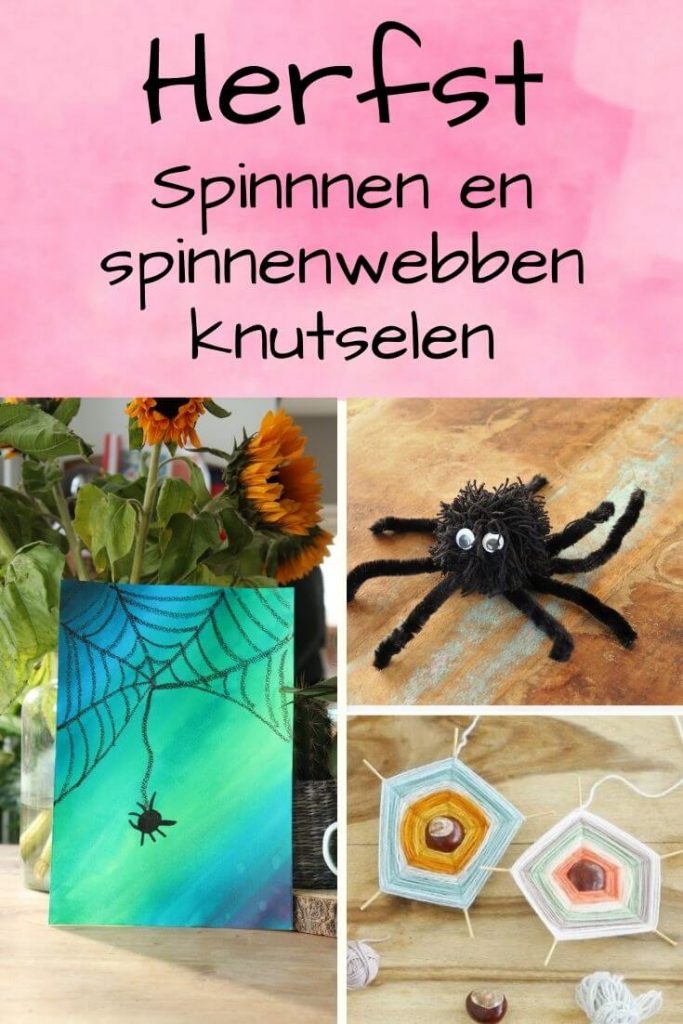 Herfst-Spinnen-spinnenwebben-knutselen