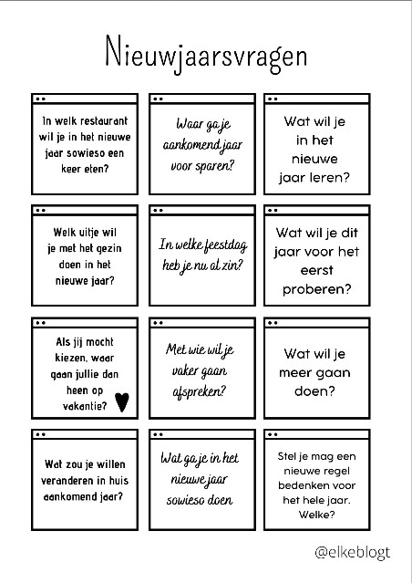 Beginner presentatie Dicht Oud en Nieuw spel voor kinderen – gratis printen - Elkeblogt