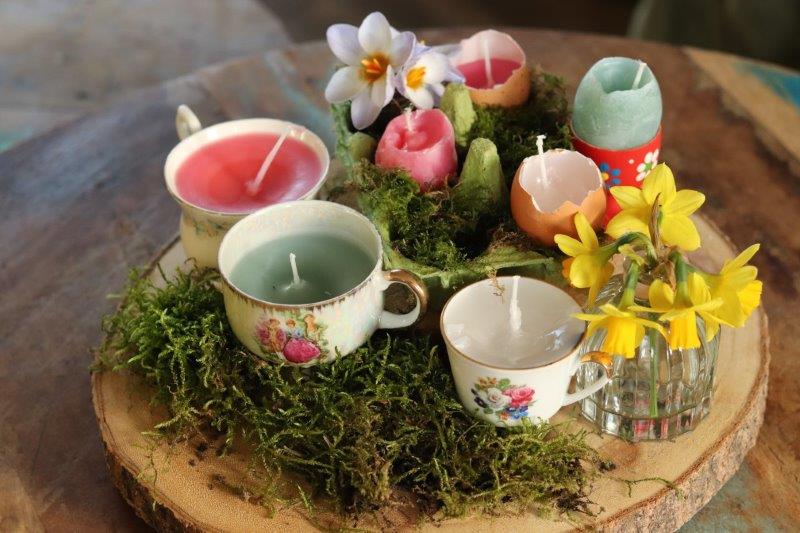 Ei-kaarsen maken in een eierschaal – Pasen